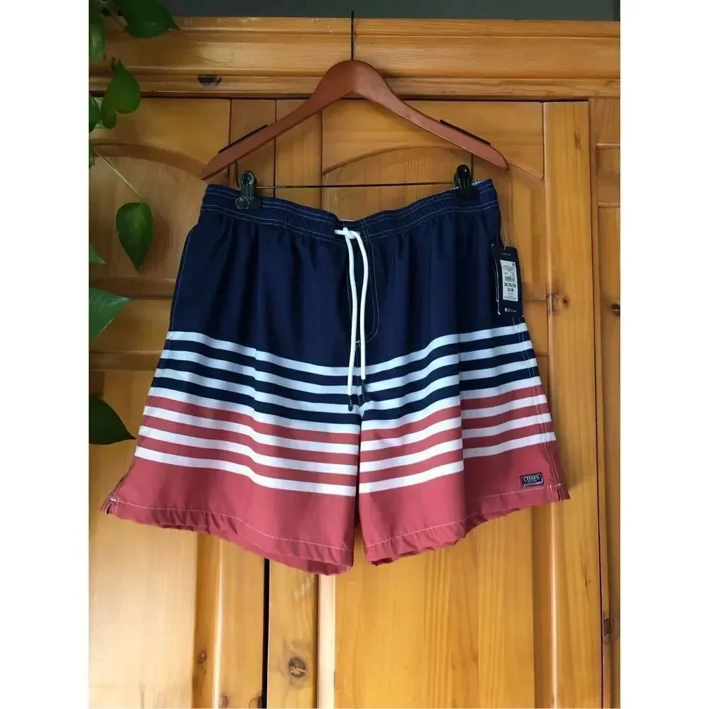 NWT Chaps Men's Men's Swim Trunks with UPF50+ SZ 2XL